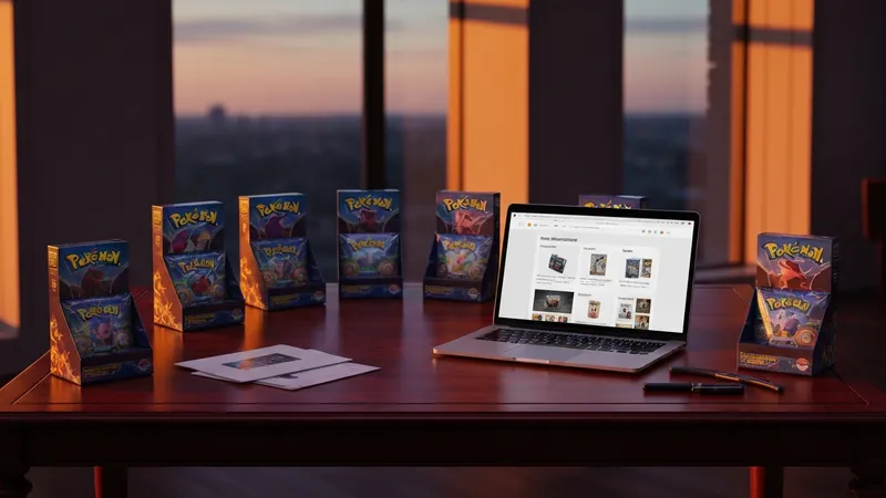 Client comparant deux displays pokemon en magasin