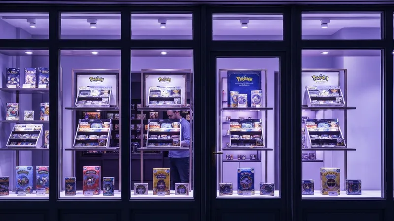 Coffret collector pokemon ouvert avec cartes brillantes